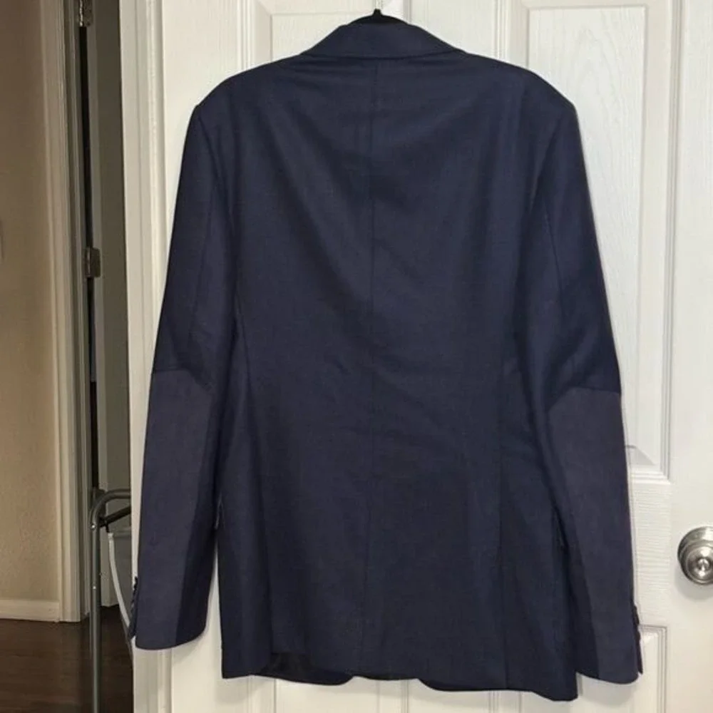 Robert‎ Graham | Blue Navy Wool Cashmere Blend Blazer Sport Coat 2-Button Sz 42L